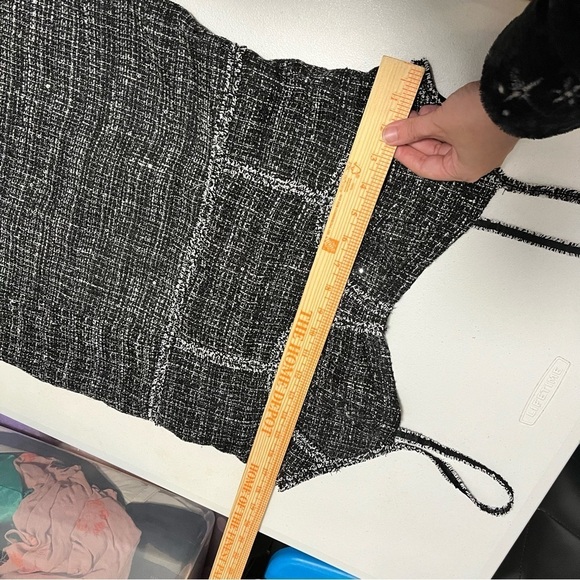 Altar’d State Tweed Bustier Corset Detail Mini Dress Black XL O1 - Picture 9 of 9